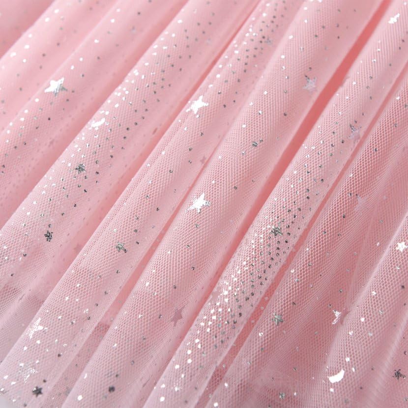 VIKITA Toddler Girls Dresses Summer Sleeveless Polyester Tutu Dresses for Girls 3-12 Years4