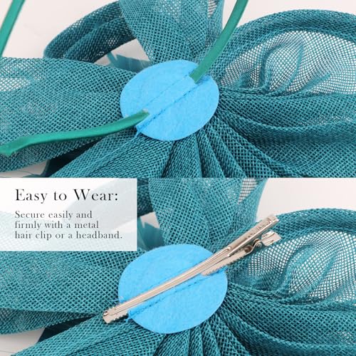 Image of DRESHOW Women Fascinator Hats Tea Party Hat Vintage Pillbox Hat Headband for Cocktail