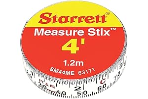 Starrett, SM44ME, Tape Measure Stix with Adhesive Backing, Can Easily Mount to...