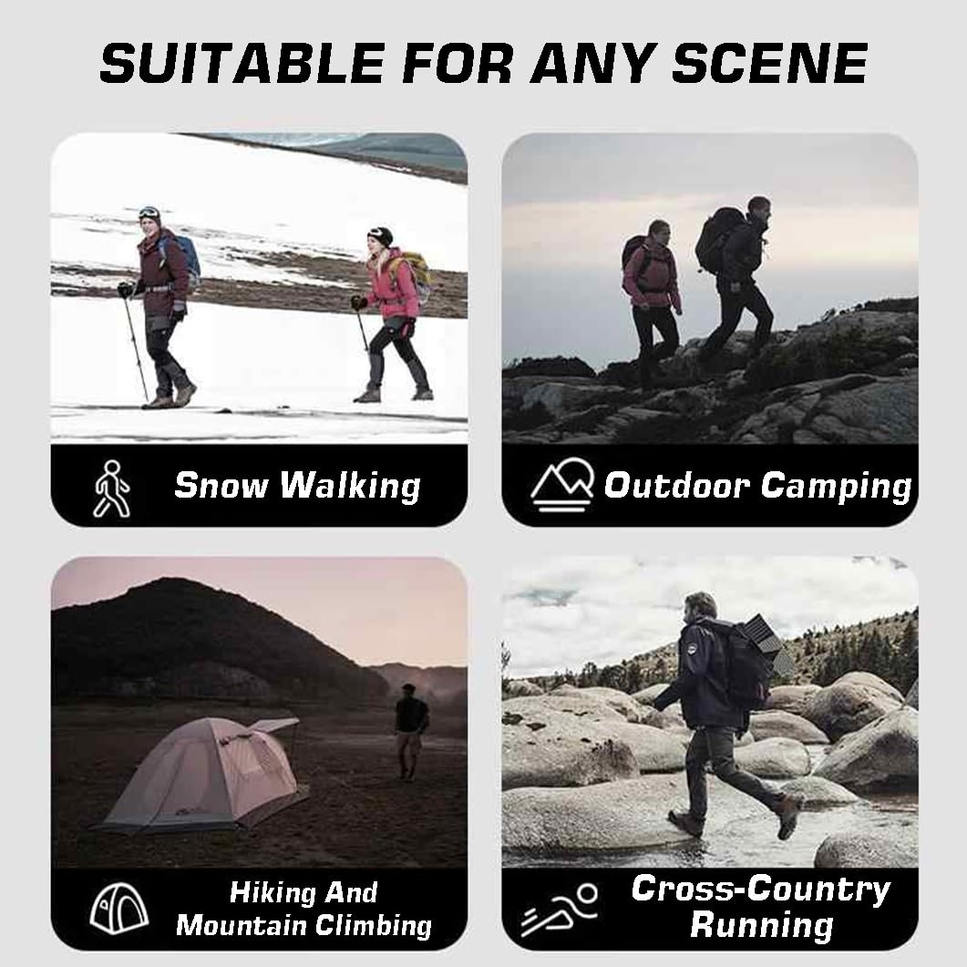 Polainas For Piernas, Ligeras Y Resistentes Al Viento, Polainas For Nieve Ajustables, Disponibles For Hombres Y Mujeres, For Senderismo, Esquí, Caminatas, Escalada Y Nieve En La Montaña