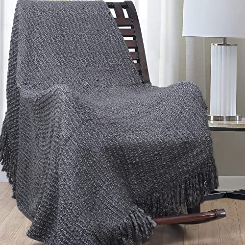 Buy Bella True Throw Blanket for Couch, 100 Acrylic Knit Woven Throw