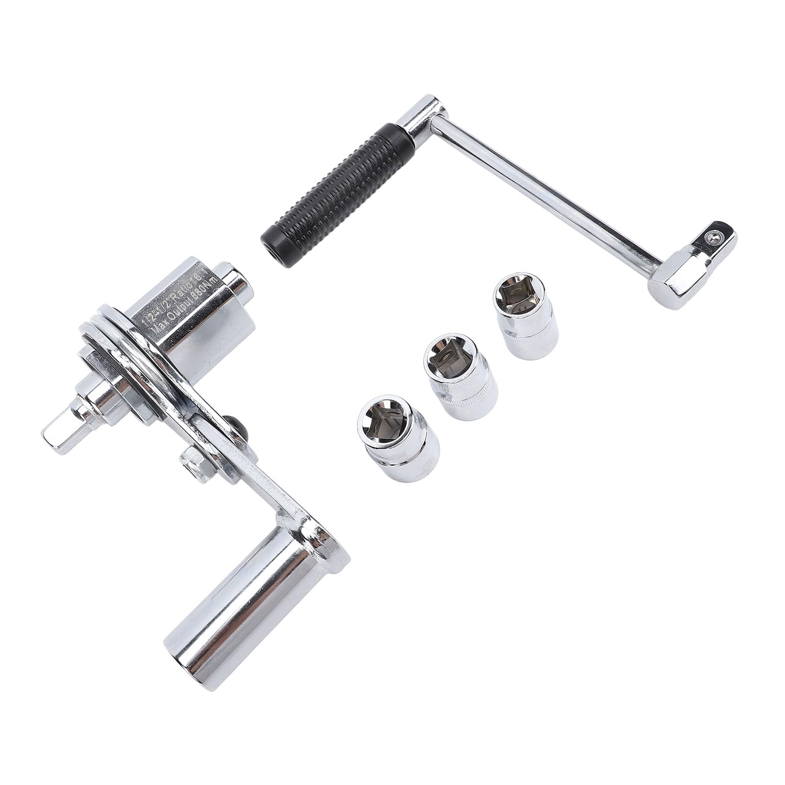 Generic Klucz Wzmacniacza Skrętu Chromowo-wanadowy środek do Usuwania Nakrętek 1 16 Przełożenie 680 Nm z Gniazdami 17 Mm 19 Mm 21 do Usuwania Nakrętek Opon Samochodowych i Wymiany Opon