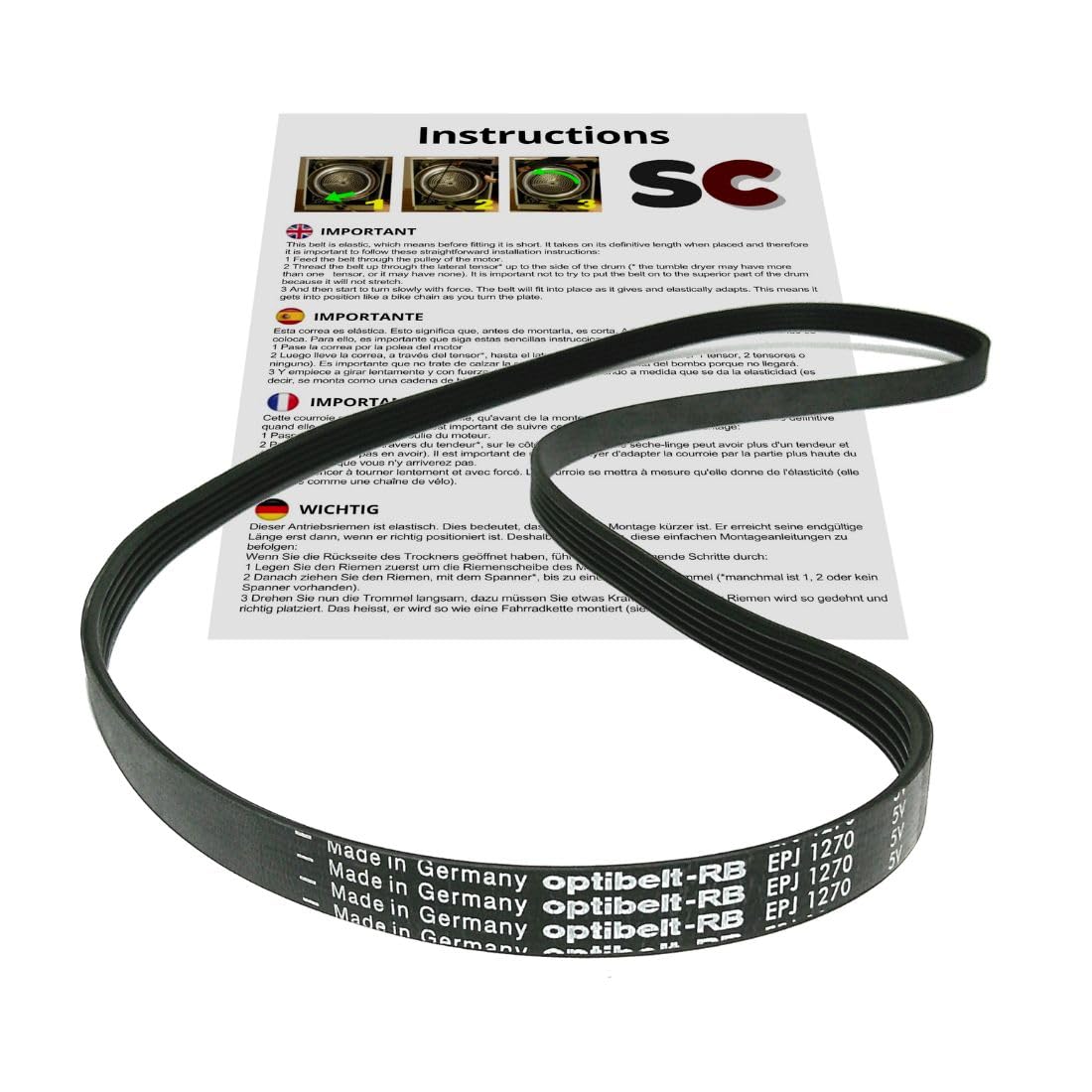 SC Solocorreas - Washing machine belt EPJ 1270