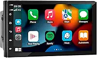 MULTIMÍDIA, MP5 2 DIN TELA DE VIDRO IPS 7' FULL TOUCH, FM, USB, SD CARD, AUXILIAR, BLUETOOTH, ESPELHA ANDROID E IOS, CARPLAY E ANDROID AUTO CONECTIVIDADE SEM FIO