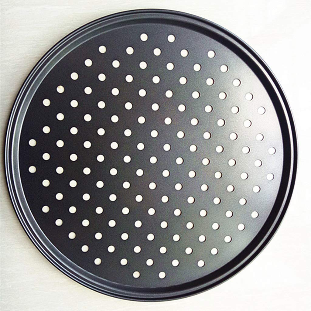 9/10/11/12 pulgadas para hornear pizza agujero acero al carbono antiadherente herramientas de cocina cocina panqueques horno accesorios