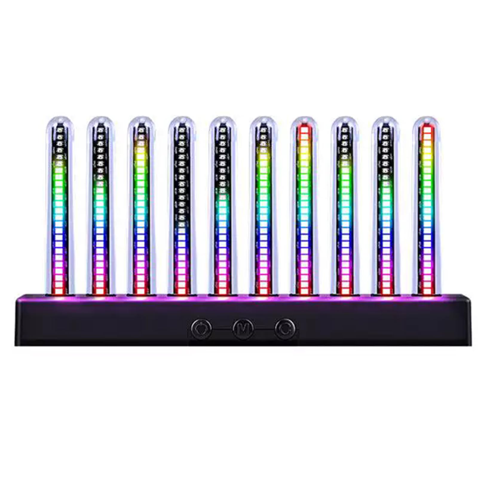 Rgb-pickup-lampe, Led-musikrhythmus-synchronisationslicht Mit 10 Nixie-röhren, 8 Dynamischen Modi, Farbanpassung, Für Schreibtisch, Studio Und Gaming-zimmer