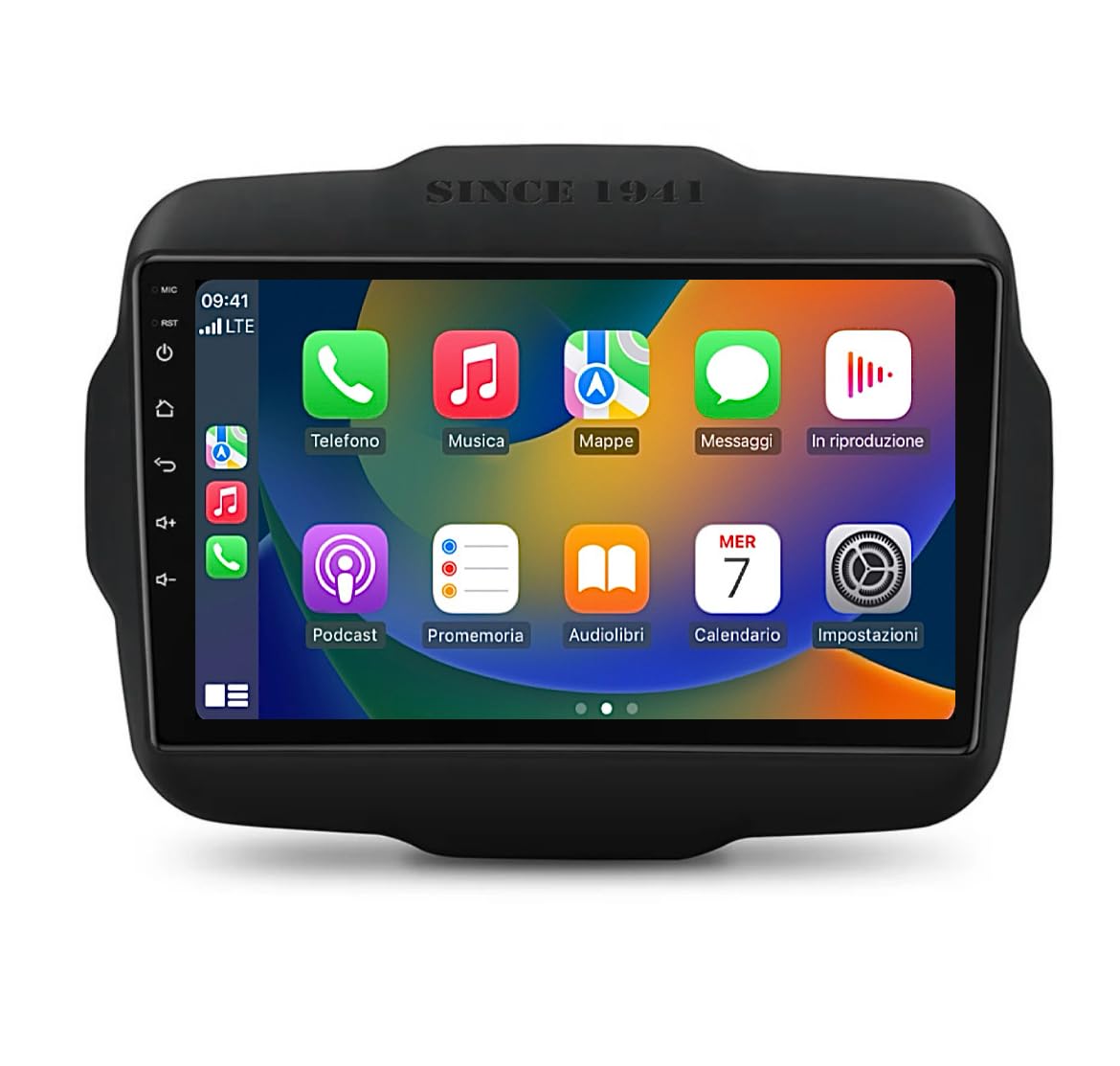 Autoradio Android 9 Pollici per Jeep Renegade 2014-2019, Schermo Touch HD, Apple CarPlay & Android Auto, GPS Navigatore, Bluetooth WiFi USB (4GB RAM 64GB ROM) CTB-RNG10X