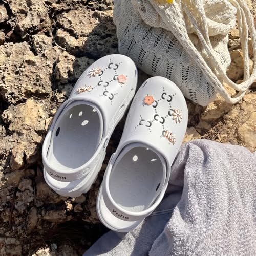 Image of YOHO Women's Clogs Mimo with Charms | Lightweight, Soft on Skin, Comfortable & Waterproof Monsoon Sandals | Everyday Use Footwear for ladies & Girls