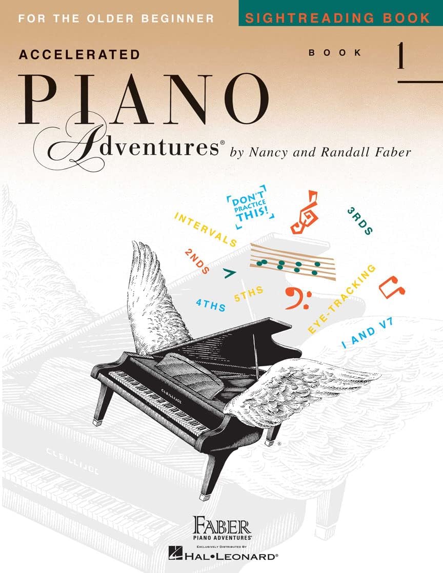 Accelerated Piano Adventures for the Older Beginner Sightreading Book 1 | Effective Sightreading Course for Older Beginners | Piano Method for Intermediate Skill Levels | Faber Piano Adventures