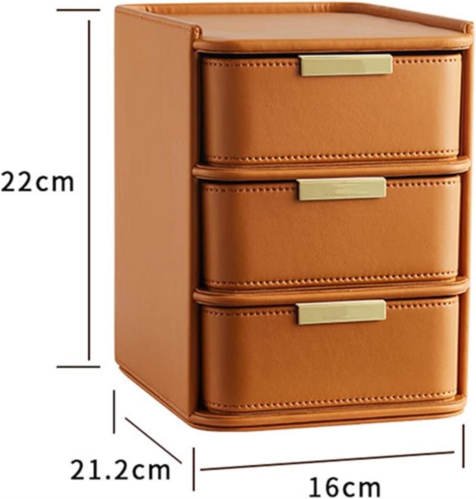 KanDuo Nähzubehör, Nähset, Nähset-Set, mit Zubehör, Lederschublade, Nähkasten, Aufbewahrungsbox, Heim-Näh-Reparatur-Werkzeugset for Anfänger, Damen und Herren, Orange