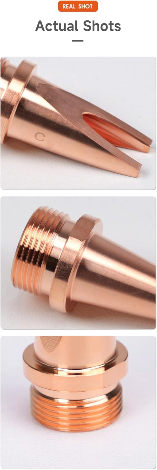 ZAC Air Cooled Laser Welding Machine Copper Nozzle Tip Kit with 74mm Scale Tube