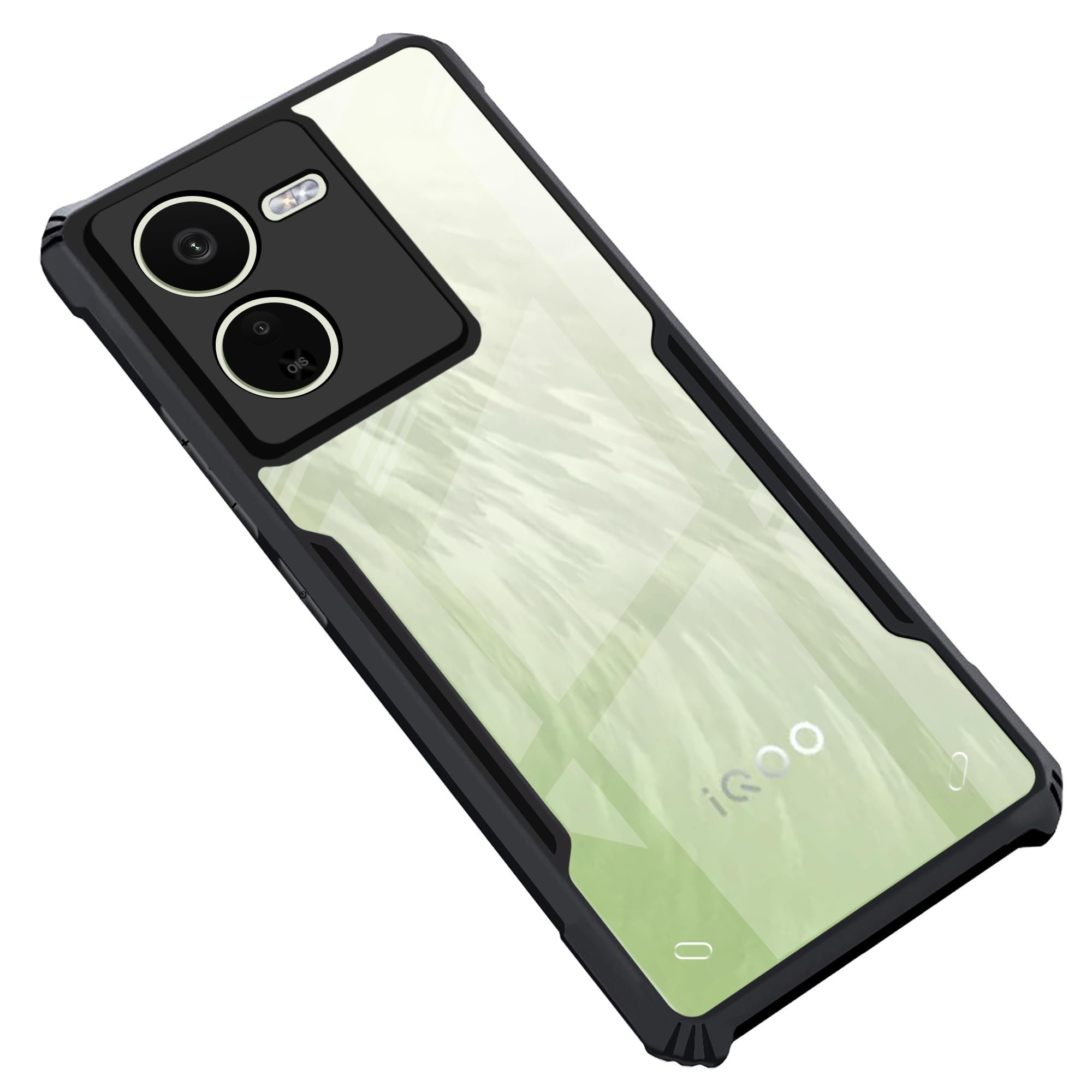 CEDO iQOO Z9 (5G) Back Case Cover | Camera Protection Shockproof Bumper-Edge | Acrylic Crystal Clear 360 Degree Protection TPU+PC | Transparent Eagle Back Case Cover (Black) (B0D1GL9TNK) Amazon Price History, Amazon Price Tracker