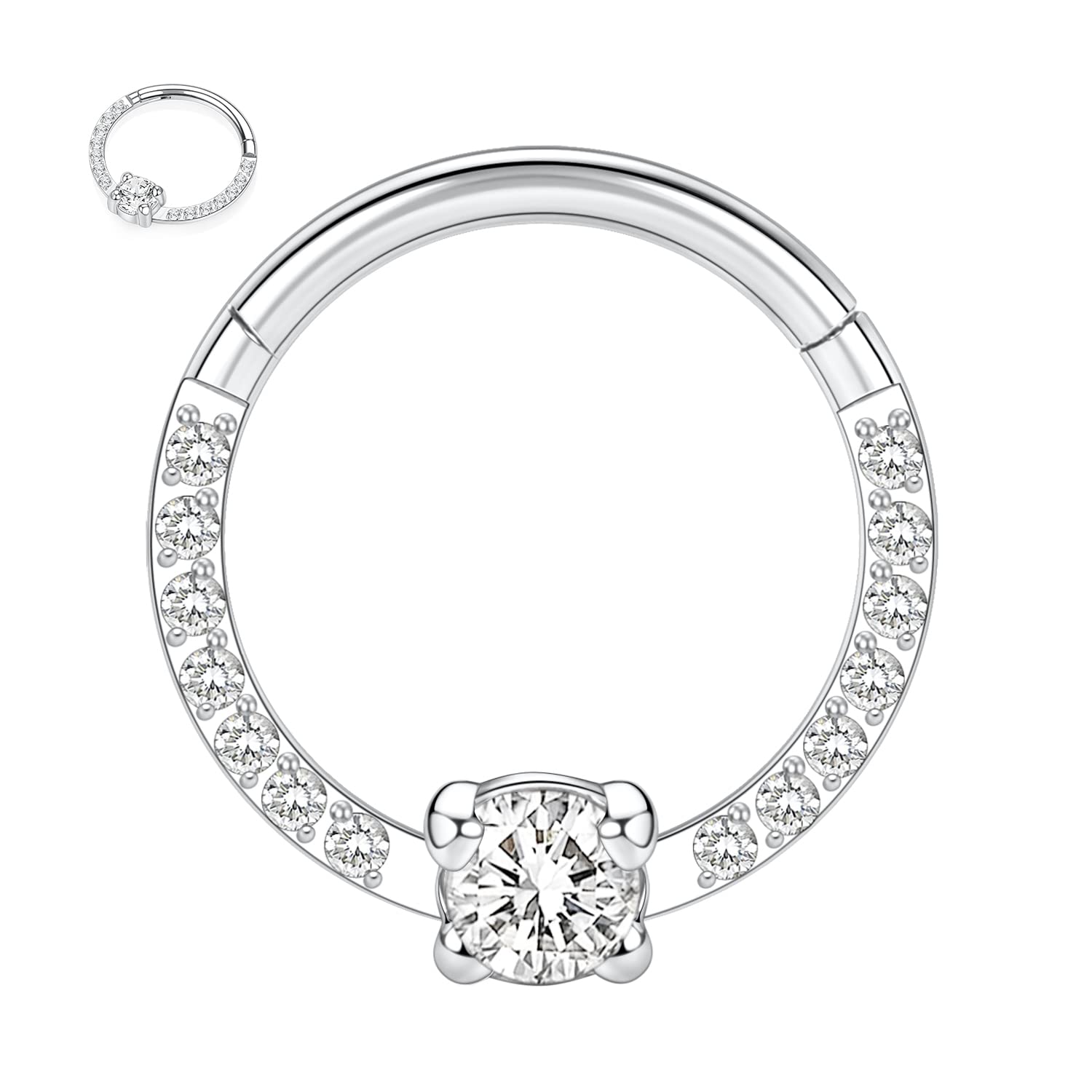 hengkaixuan Unique Animal Shape Septum Nose Ring Septum Jewellery 16G Daith Earrings Surgical Steel Nose Hoop Septum Clicker Conch Piercing Jewellery Rook Helix Tragus Cartilage Lobe Hoop Earring — view 18