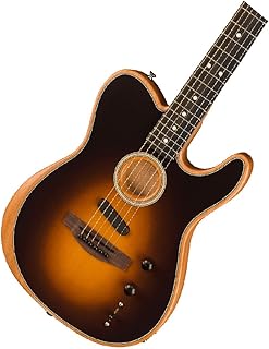 Fender Acoustasonic Player Telecaster Acoustic Electric Guitar, with 2-Year Warranty, Shadow Burst, Rosewood Fingerboard, with Gig Bag
