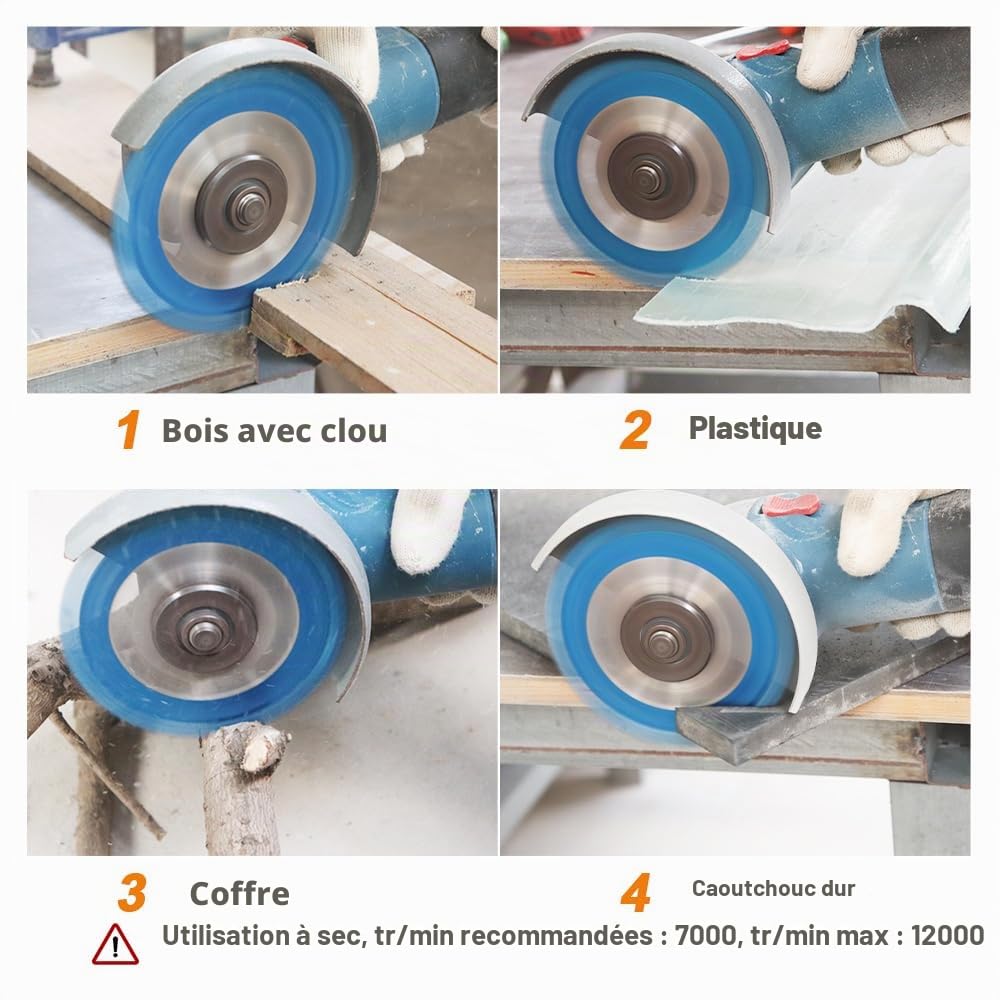 Disque de scie multi lame à tronçonner 125 mm - BRSCHNITT Disque à tronçonner en métal dur Laube 22,23/15,875 MM pour troncs, racines, bois, caoutchouc dur, plastique
