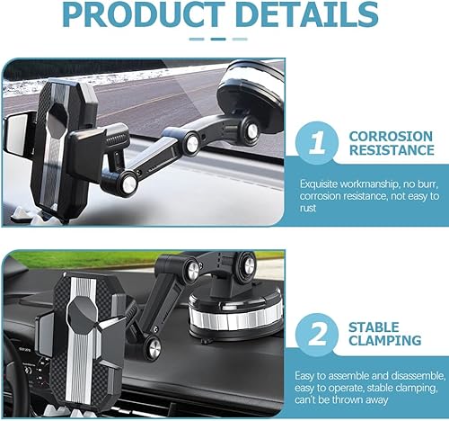 Miniatura 6 de ARTIBETTER Soporte universal para teléfono celular de coche, soporte universal para teléfono móvil de coche, soporte para teléfono celular de coche,