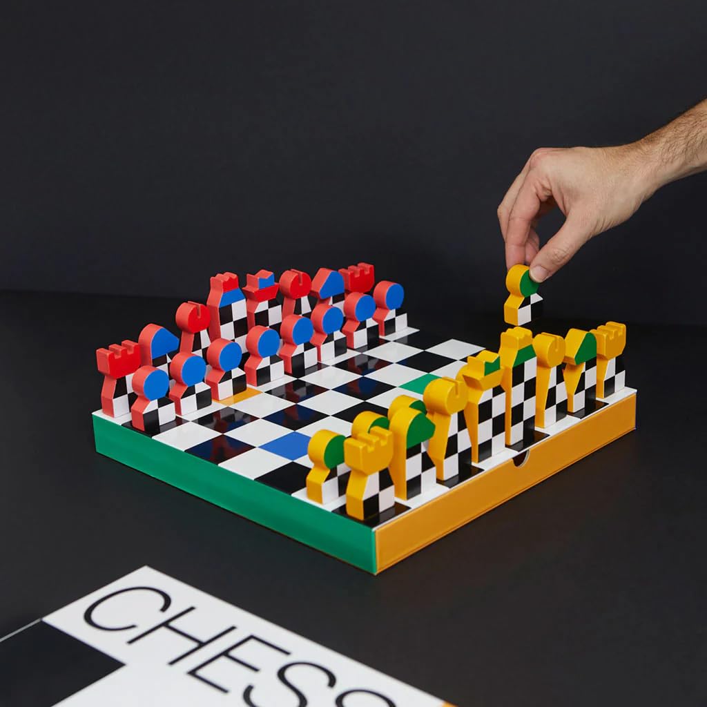 Balvi Gioco da Tavolo Scacchi Hey Chess Prodotto di Progettazione Legno