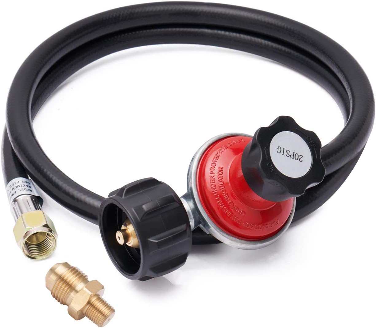 SHINESTAR 020 PSI Adjustable Propane Regulator with Hose