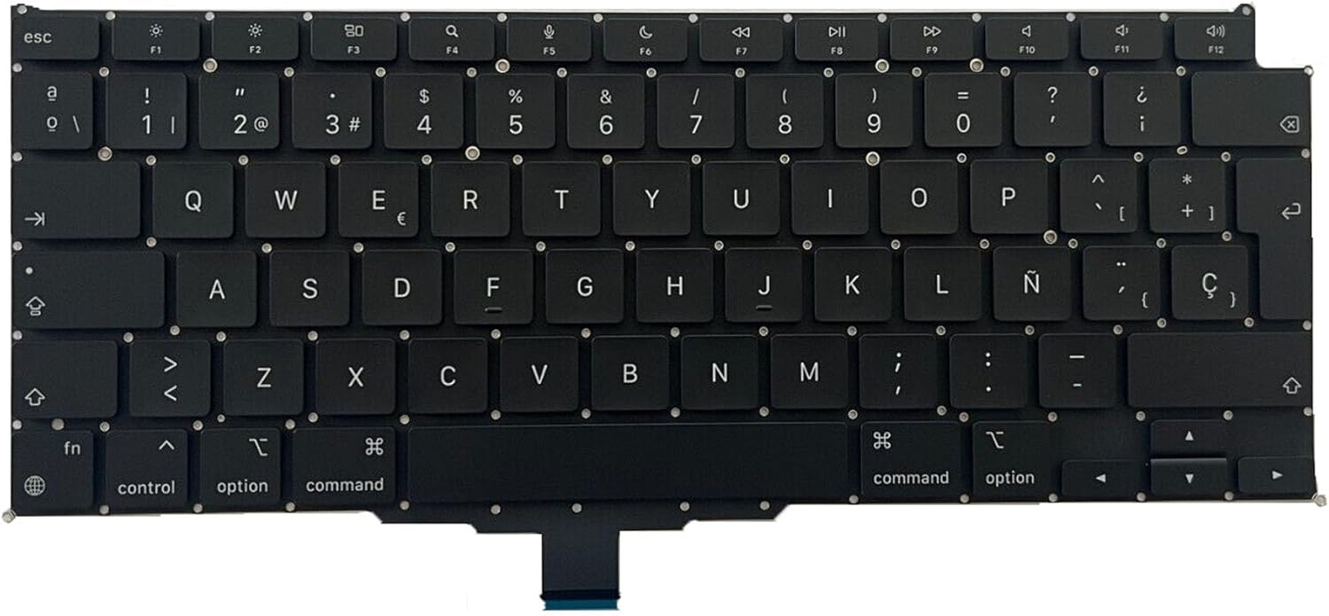 Keyboard Spanish ESPAÑOL Spanish Teclado Replacment Fit for MacBook Air M1 Touch Bar 13" A2337 2020 Year