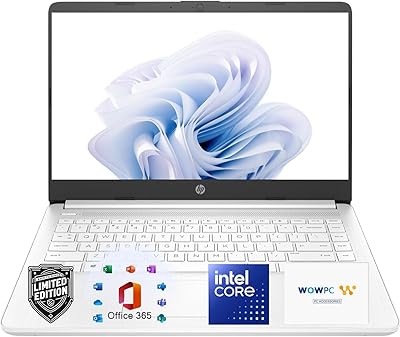 HP Ultrabook Laptop with Copilot AI & Office 365 • Intel 4-Core CPU • 1.1TB Storage (1TB OneDrive and 128GB SSD) • 8GB RAM • Windows 11 w/o Earbuds
