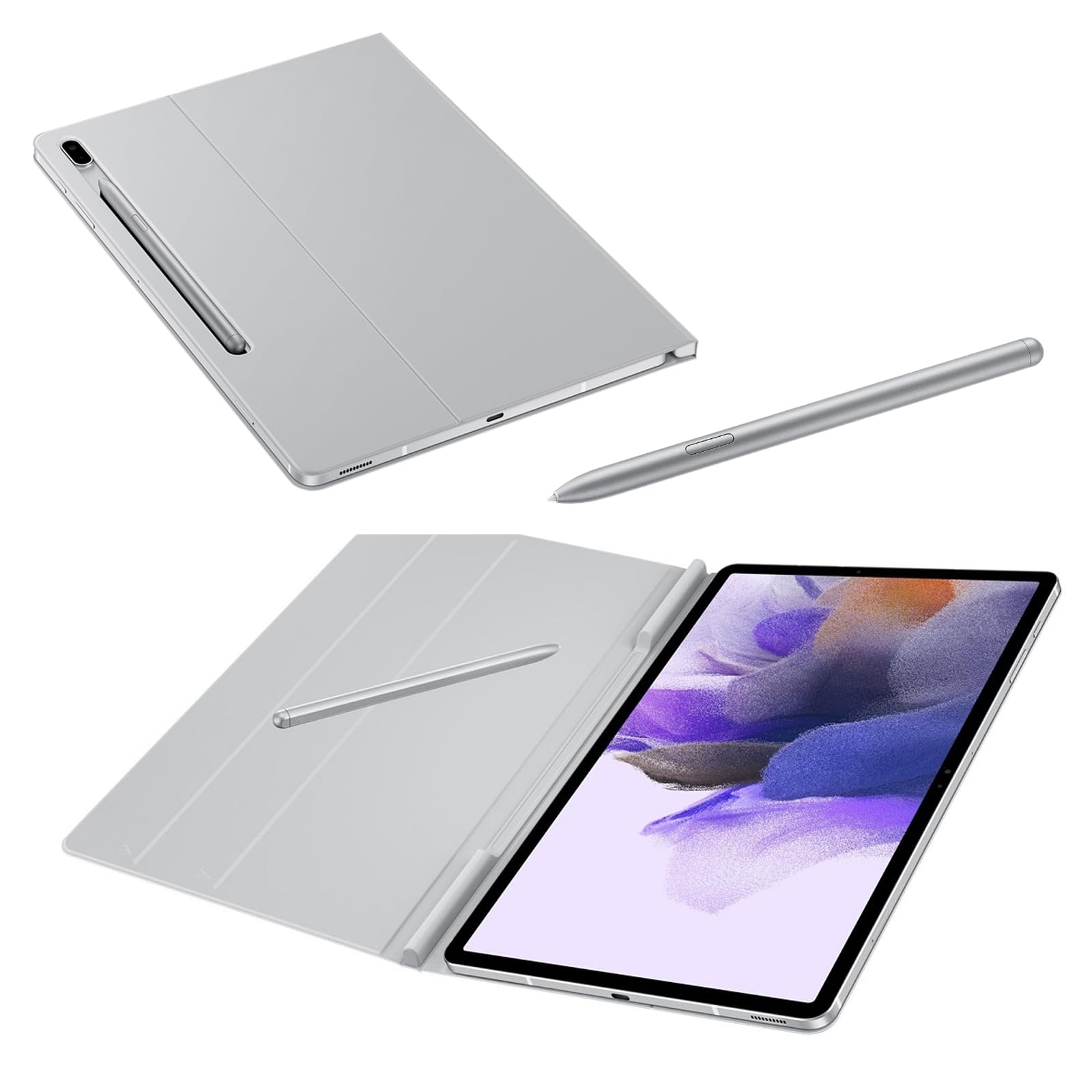 Galaxy Tab S7 FE S Pen Reemplazo para Samsung Galaxy Tab S7 FE SM-T730, SM-T733, SM-T736B TJ-780 Stylus Pen compatible con Samsung Galaxy Tab S7 FE Tips/Nibss (sin Bluetooth) (Mystic Silver)