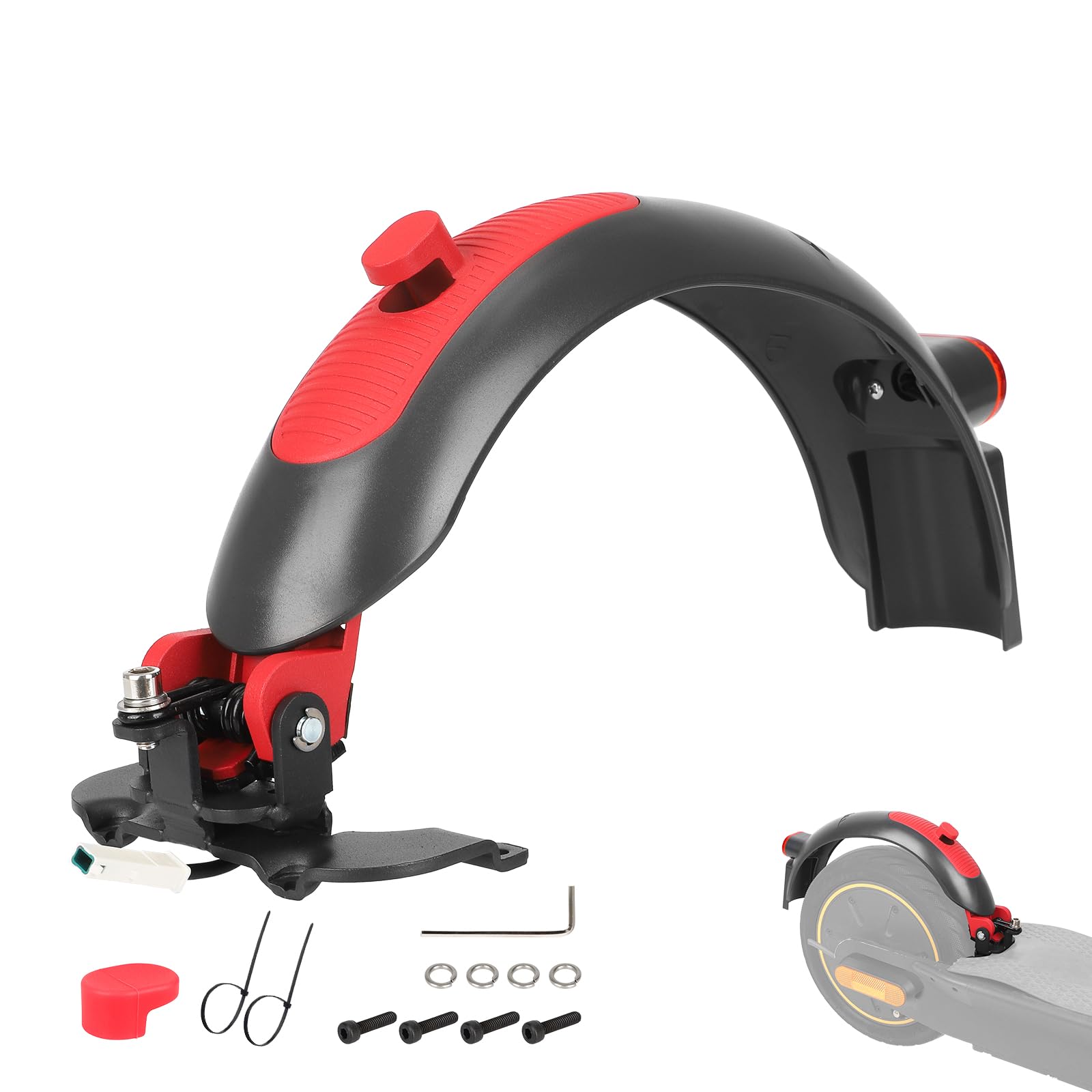 Parafango Posteriore In Metallo Per Segway Max G30/G30P/G30LP/G30D - Robustissimo, Con Gancio Pieghevole Integrato