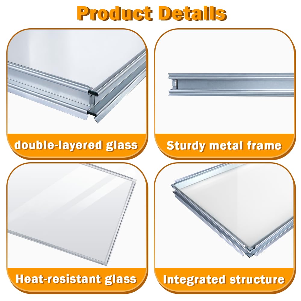 WB56X22160 - Cristal de puerta interior para estufas eléctricas GE, horno de pared, estufa de gas, horno eléctrico, compatible con horno Hotpoint, RCA y Kenmore, números de pieza: WB55T10191,