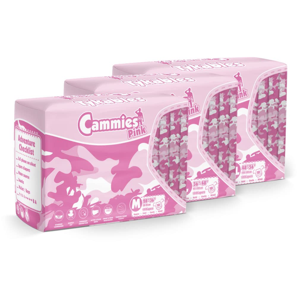 Tykables Cammies Rose - Lot de 10 (grand)