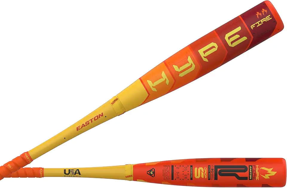 Easton | 2025 | Hype FIRE Baseball Bat | USA | -5 / -8 / -10 / -11 Drop | 2 5/8' Barrel | 2 Pc. Composite