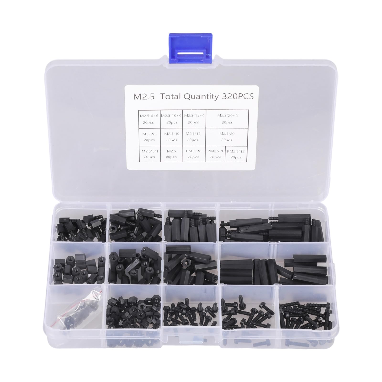 320Pcs Nylon Hexagonal Standoffs Spacers Screws Nut Flat Washers Assortment Set for Circuit Board and Computer Building Motherboard Standoffs and Screws Assortment Set