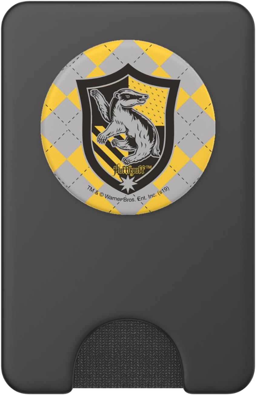 Harry Potter Hufflepuff Plaid Sigil PopSockets PopWallet for MagSafe