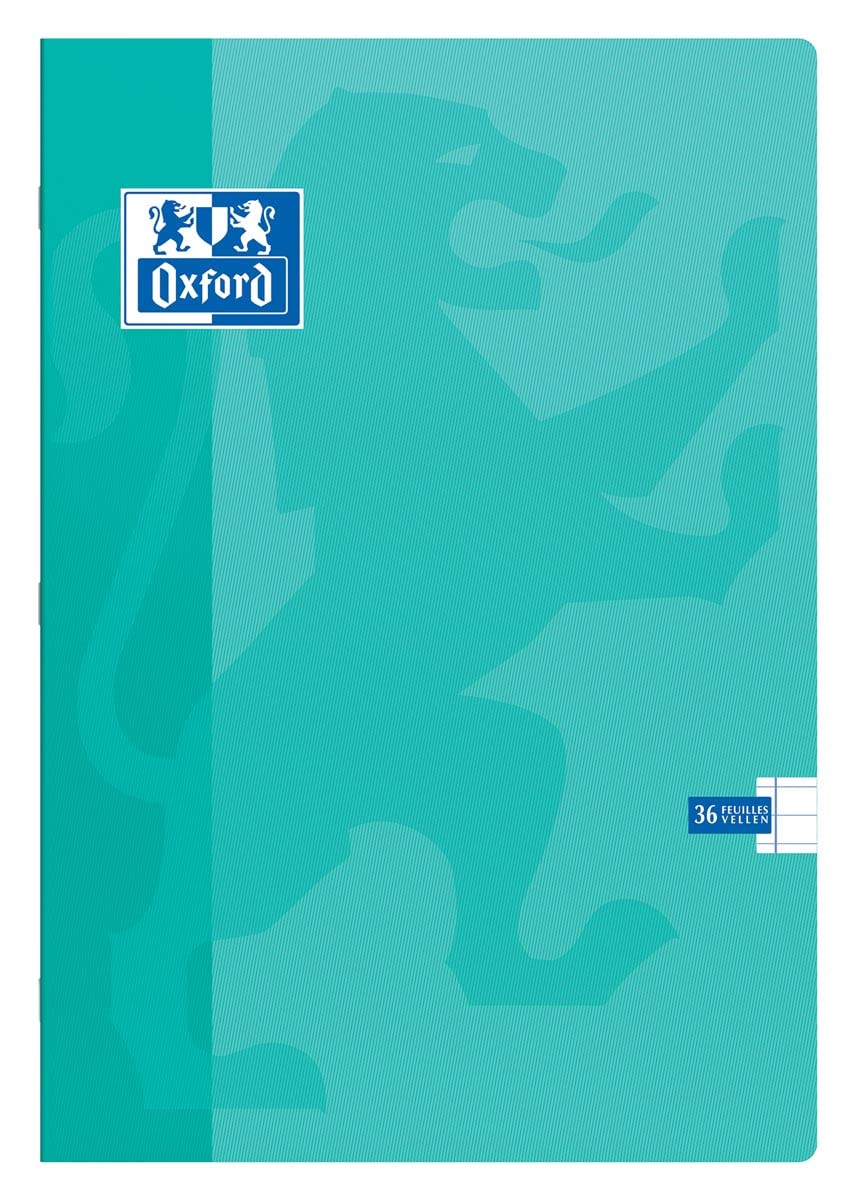 Oxford Schulheft A4 liniert 10er Pack 4 Farben 72 Seiten 90g Flexibler Kartondeckel