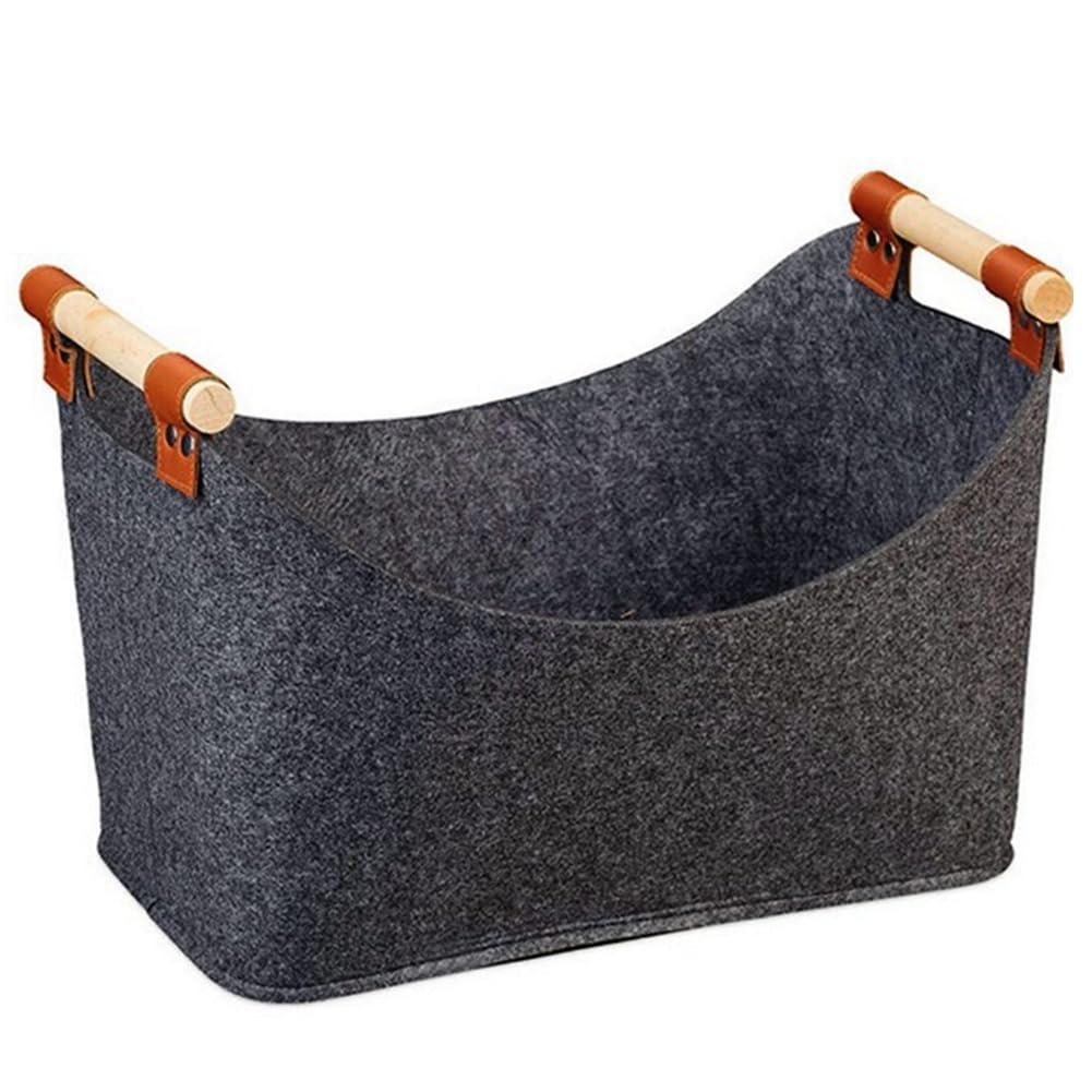 CTRLZS Foldable Wood Basket Large Capacity 57 L Fireside Wood Carrier Holder Bag for Firewood Wood Newspapers Clothes
