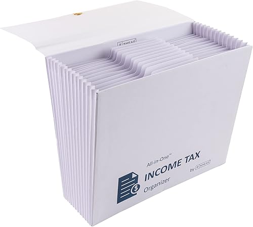 Miniatura 10 de Smead Organizador de salud y bienestar todo en uno, 13 bolsillos, tamaño carta, cierre de pestillo, blanco y verde azulado (92012)