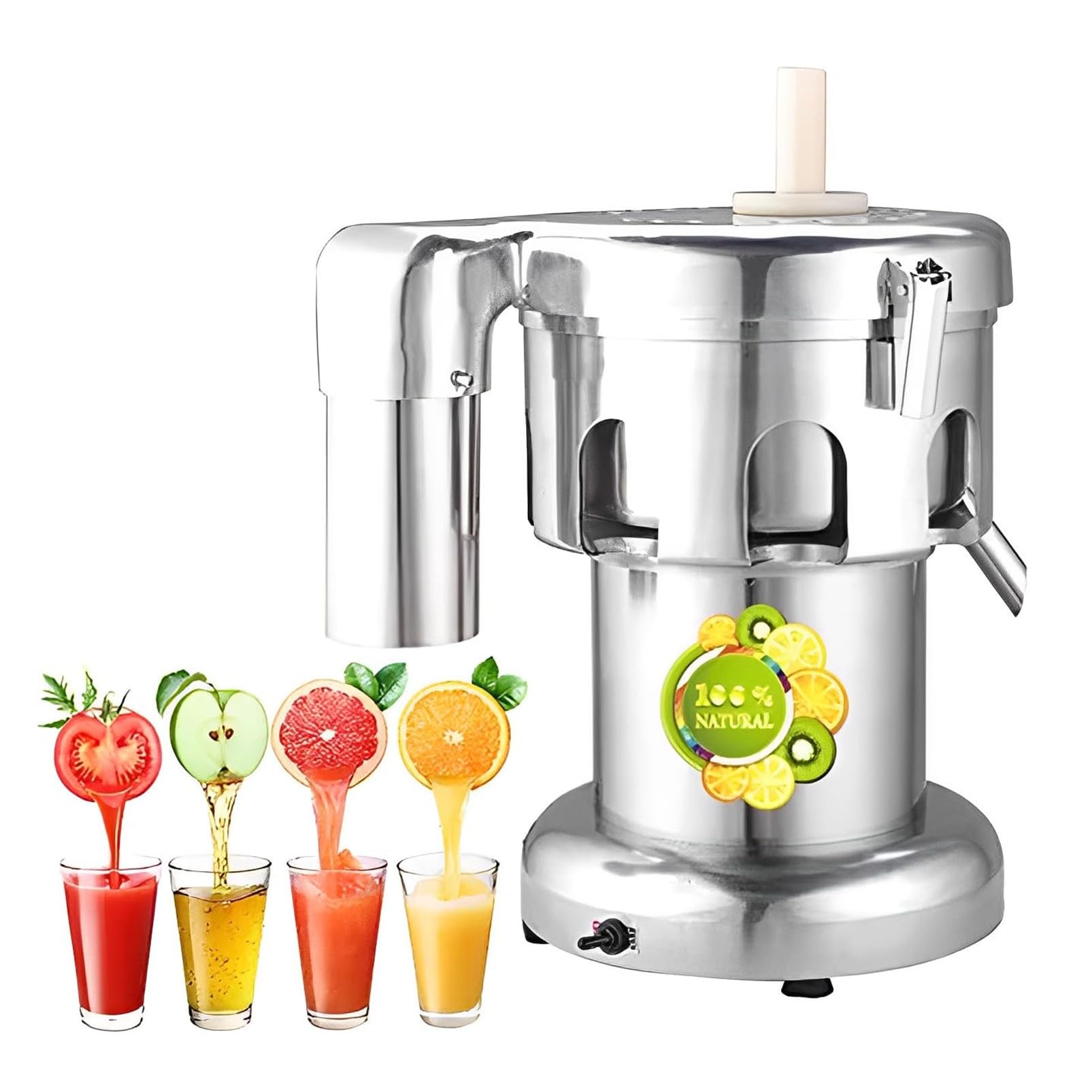 WYBYYDS Heavy Duty Centrifugal Juicer Machine Commercial Juice Extractor, 370W Electric Citrus Juicer Squeezer, both Fruit and Vegetable,25X40X35cm
