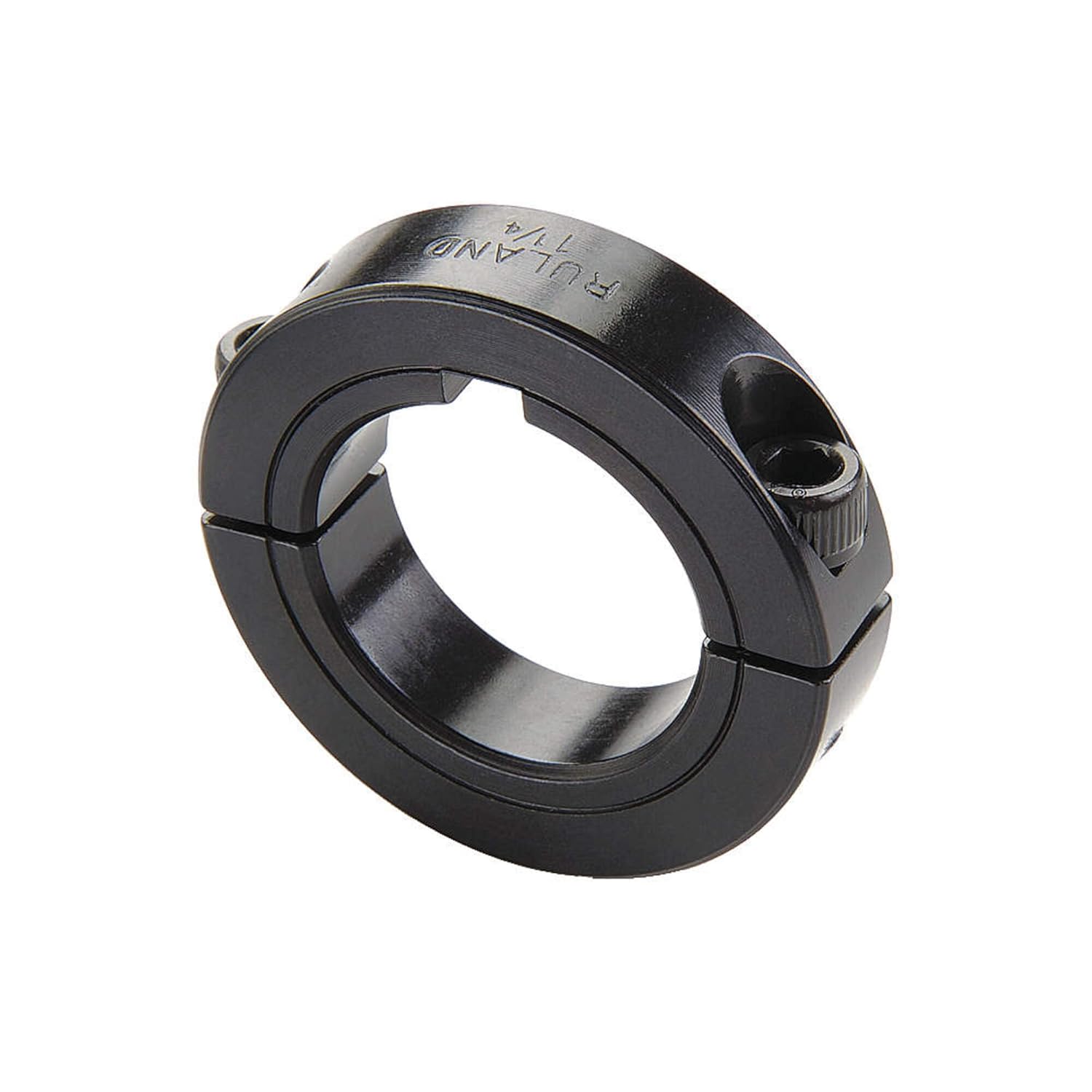 Ruland SPK-28-F 1215 Lead-Free Steel Shaft Collar, Two Piece with Keyway, 0.688" Width, 2 3/4" OD, 1.7500" Bore, 3/8" Keyway