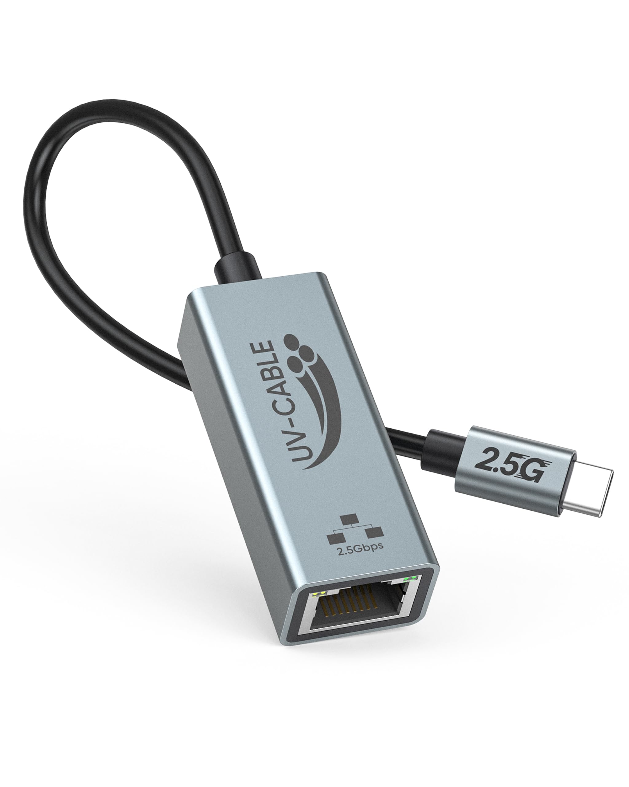 Adaptateur USB-C vers Ethernet 2,5 G, adaptateur haut débit Type-C vers RJ45, compatible avec USB4, Thunderbolt 4/5, Plug & Play pour NAS, MacBook Air/Pro, XPS, iPhone 17/16 Pro/Max