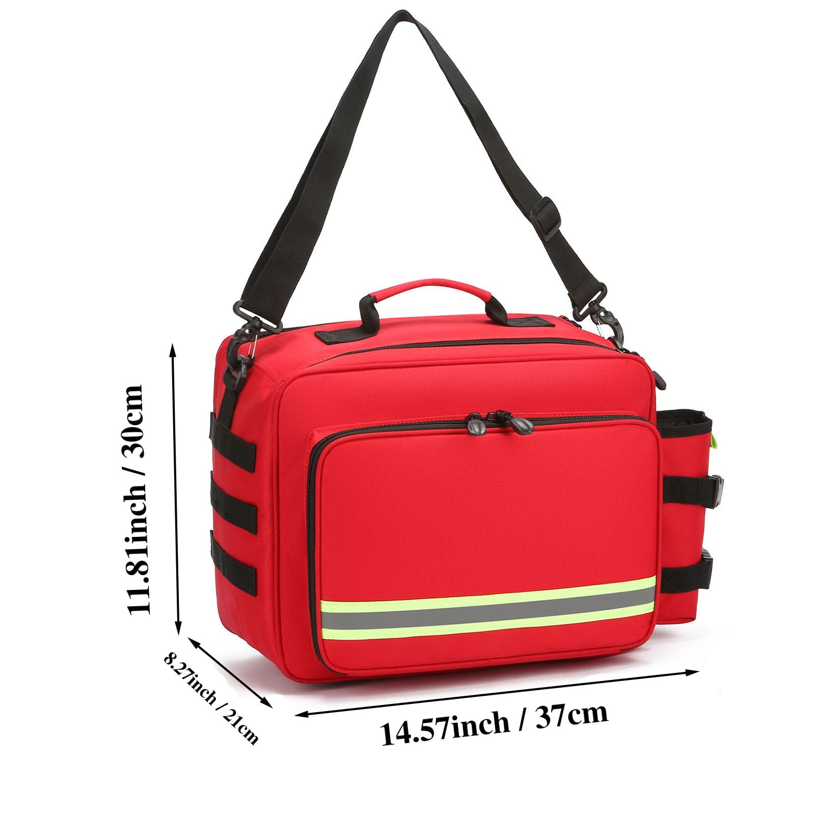 Kit de primeros auxilios grande, bolsa profesional de primeros auxilios, con asa y correa para el hombro, bolsa de trauma médico, para eventos de emergencia, viajes, atención médica en el