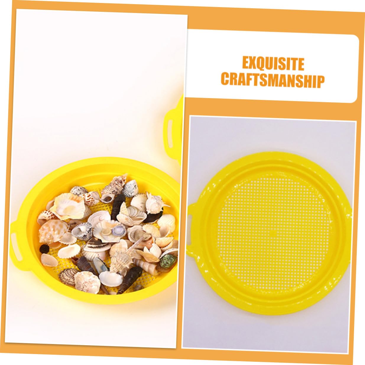 FRCOLOR Set di 8 Pezzi di Giocattoli da Spiaggia per Bambini Filtro Sabbia in Plastica, per Atmosfera Estiva e Attività Creative All'aperto Durante le Gite al Mare