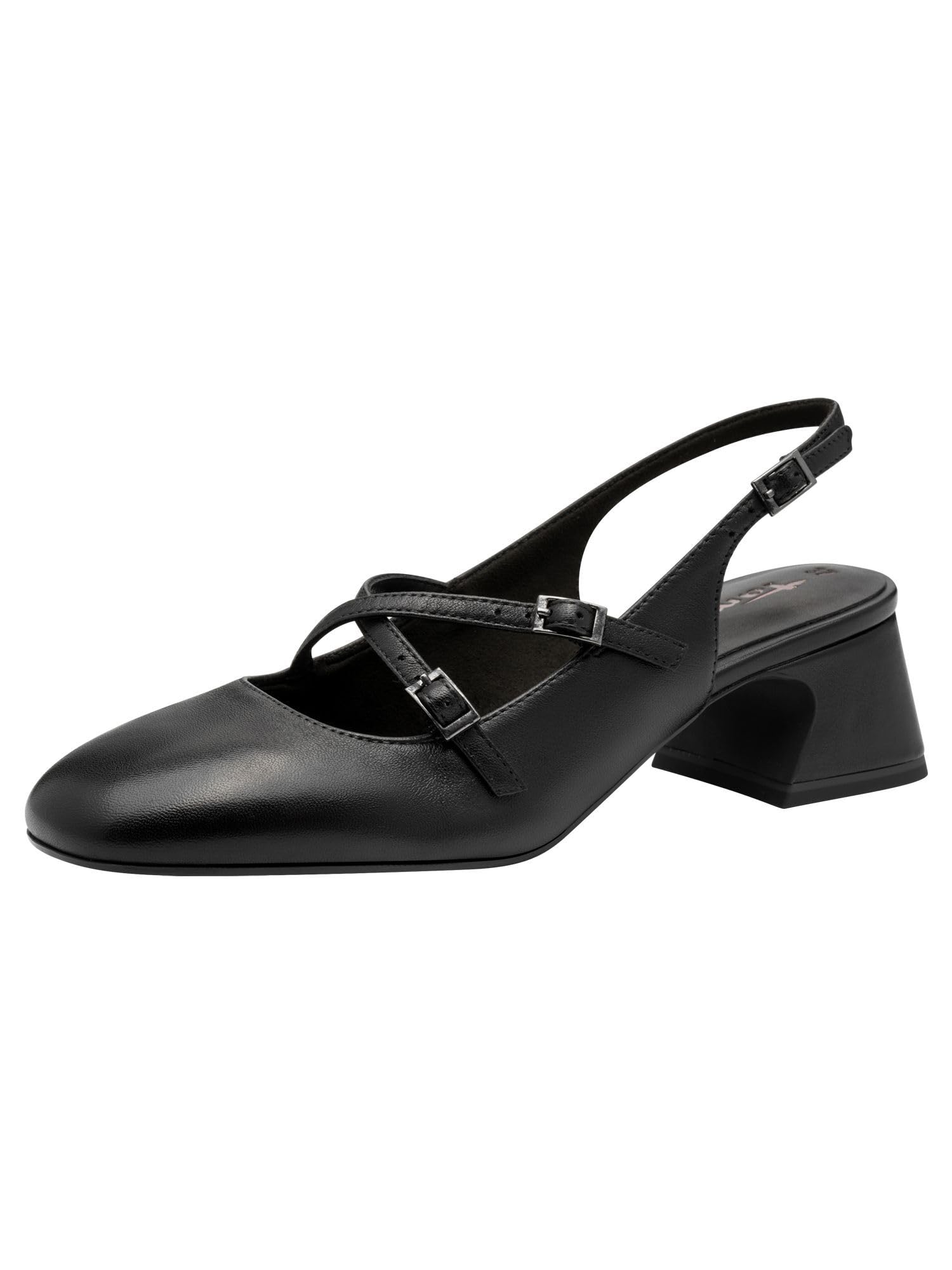 Tamaris Women's Damen Sling 1-29662-45 Pump, Black (Black Leather), 6.5 UK