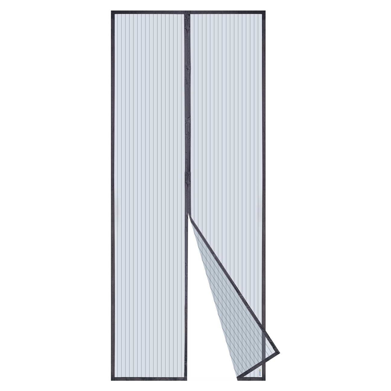Apalus Fliegengitter Tür, Magnet Insektenschutz 100x240cm, Der Magnetvorhang Ist Ideal Für Die Balkontür, Kellertür und Terrassentür, Kinderleichte Klebemontage Ohne Bohren, Nicht Kürzbar, Grau