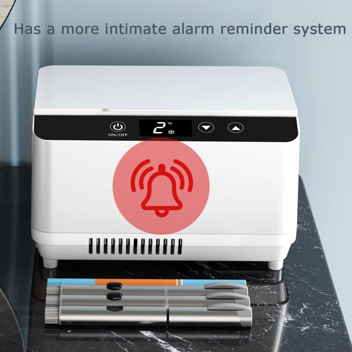 Insulin Cooler Portable Fridge - Double Layer, Large Capacity Refrigerated Box with LCD Display, Constant Temperature 2-8℃, Rechargeable with Battery