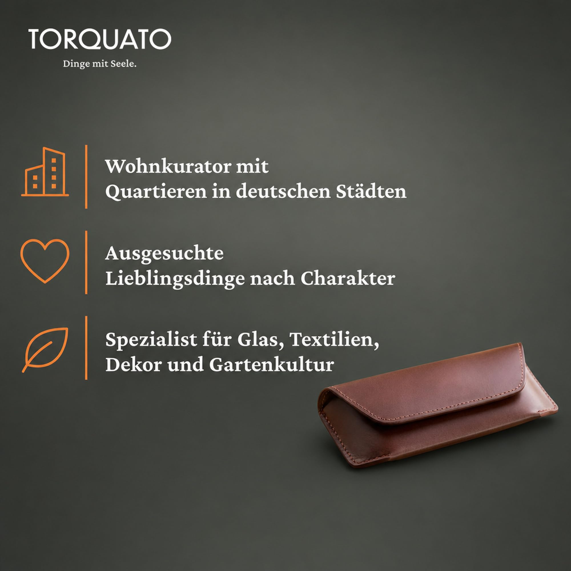 Torquato Brillenetui Leder, Büffelleder, Magnetverschluss, 17,5x8 cm | velourweiches Innenfutter, individuelle Patina, für Brillen und Lesebrillen, Geschenk mit Charakter