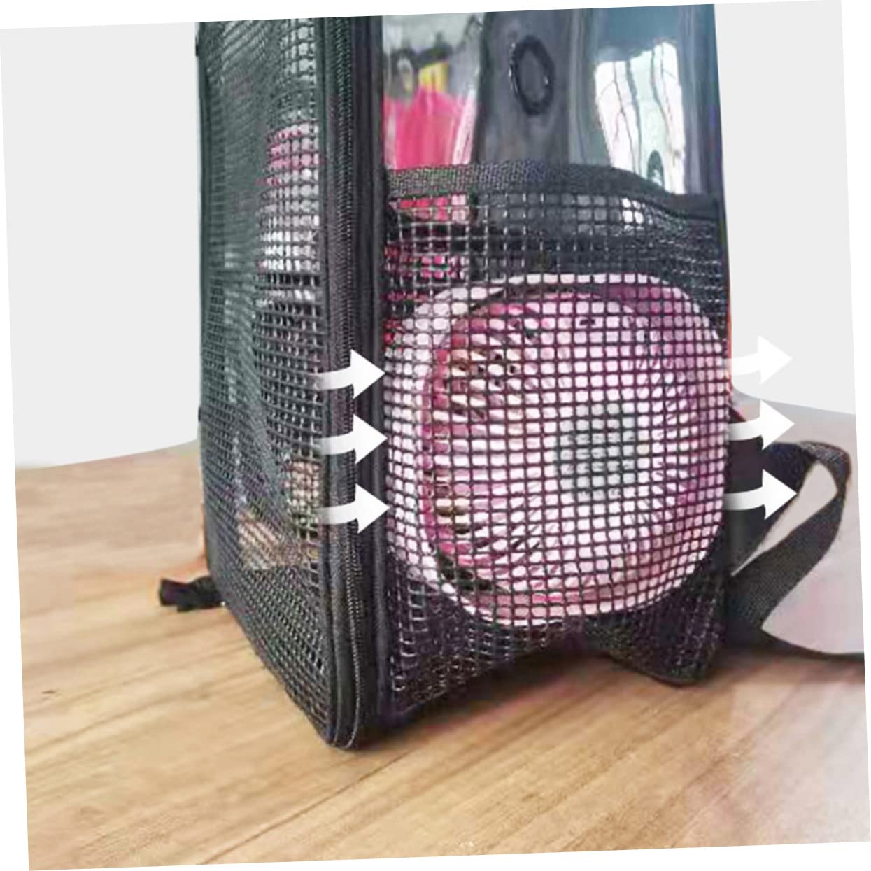 Borsa Trasporto Gatto Traspirante e Comoda, Oxford Nera | Grande Capacità, per Hiking e Viaggi, Design a Tracolla per Spostamenti Pratici