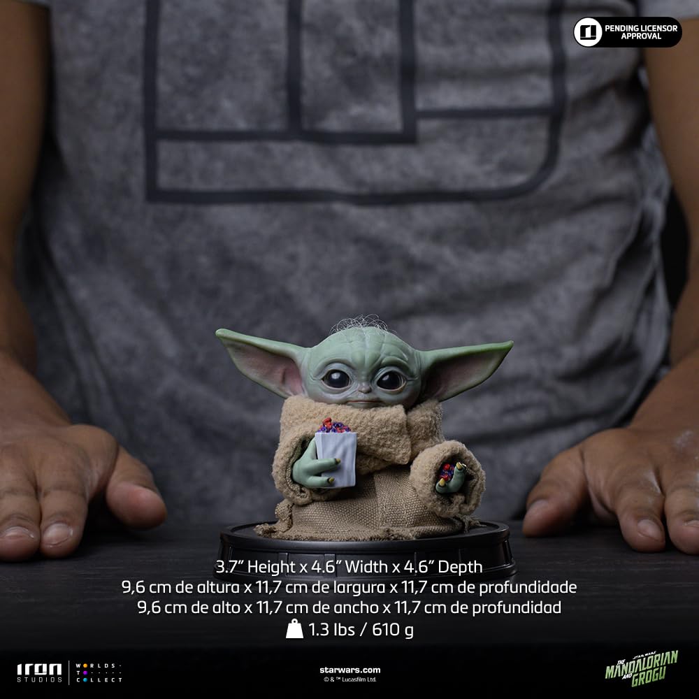 Iron Studios Kolekcjonerska statuetka Grogu Popcorn Time Movie Grogu Kolekcja Wielokolorowa Żywica Polystone 9,6 cm 3,7 cala
