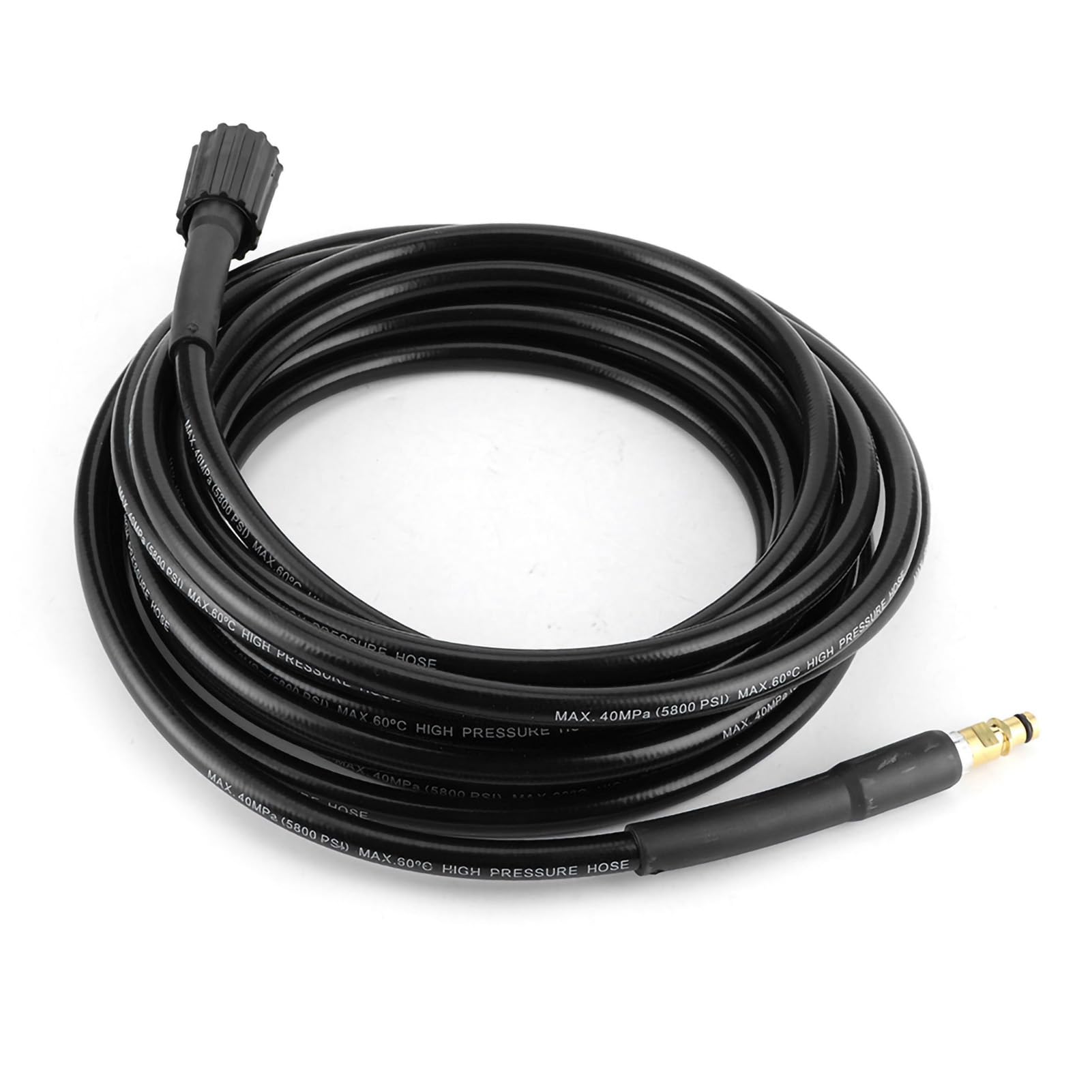 Tubo per Idropulitrice, Flessibile per Auto, Pulizia Tubo Acqua, Accessorio per Lavaggio Veicoli, 40MPa 5800PSI, Rivestimento in Gomma con Treccia D'Acciaio per K2 (10 m / 32,8 piedi)
