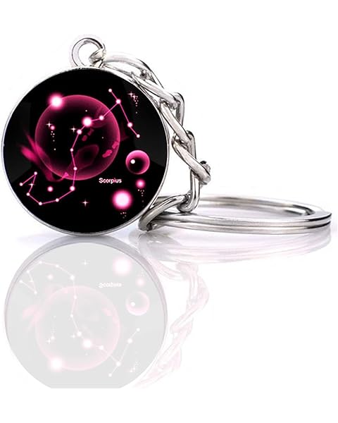JWPavilion Zodiac 12 Constellation Glow In The Dark Creative Galaxy keychain
