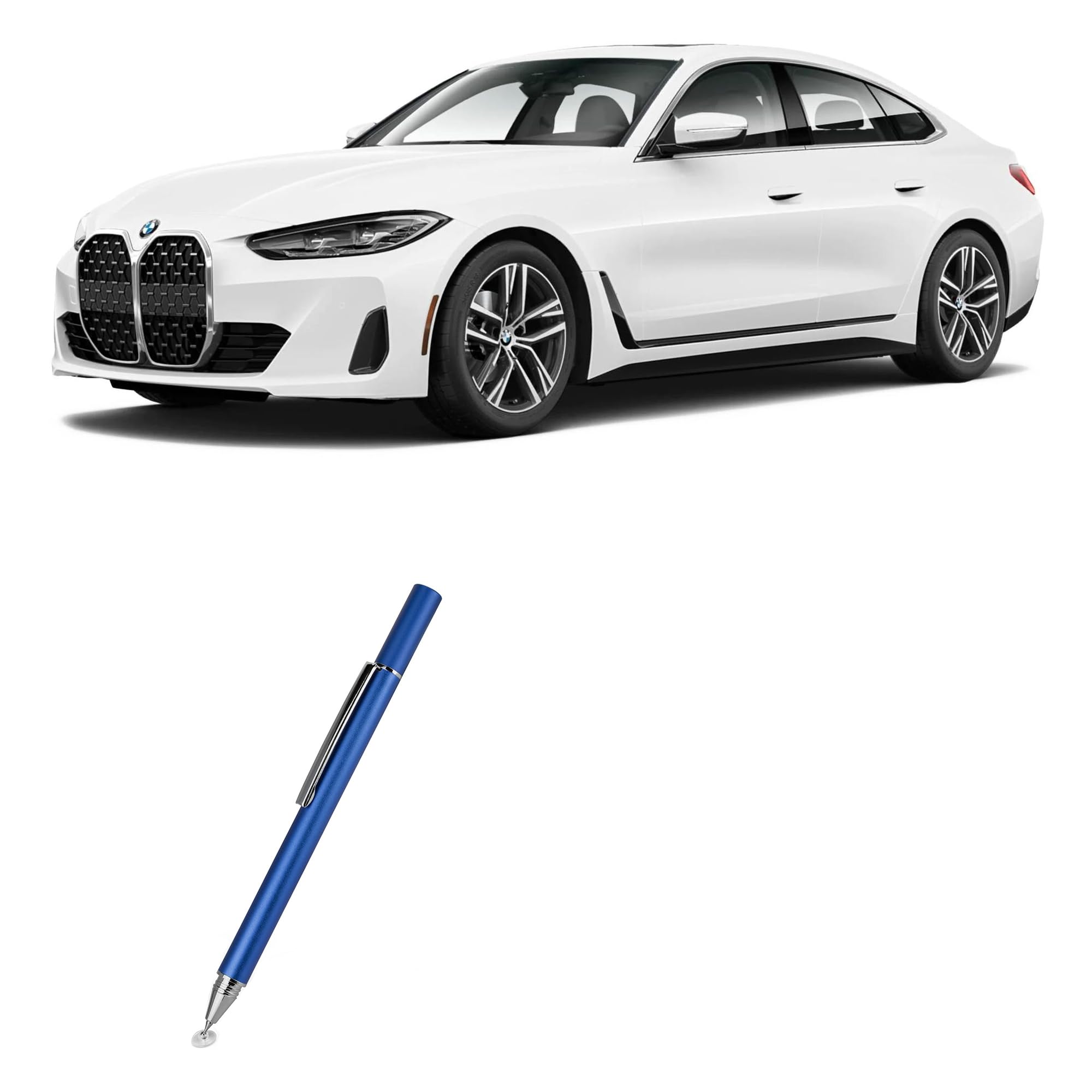 BoxWave Stylus Pen Compatible with 2024 BMW 430i Display (14.9 inches) - FineTouch Capacitive Stylus, Super Precise Stylus Pen - Lunar Blue