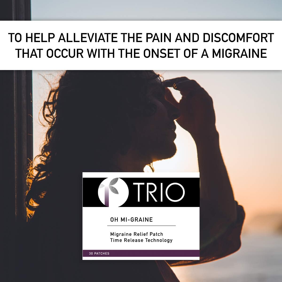 Trio Oh-Mi-graine Migraine Relief Patch