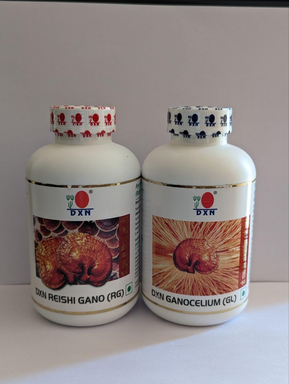 DXN Reishi Gano And Ganocelium Capsules - Rg & Gl (360 + 360 Capsules) (Free Face Mask)